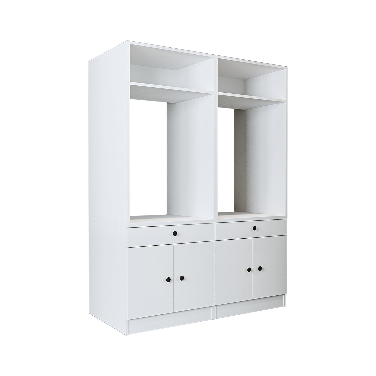 Roomart - Armadio doppio con ripiano estraibile - Torre di lavaggio in 3 colori - HBT: 184 x 134 x 65 cm - mobile per lavatrice, ripiano per lavatrice, torre di lavaggio, mobile, bianco, lavatrici, mobile base, lavatrice, asciugatrice, mobile domestico, armadi, mobile bagno