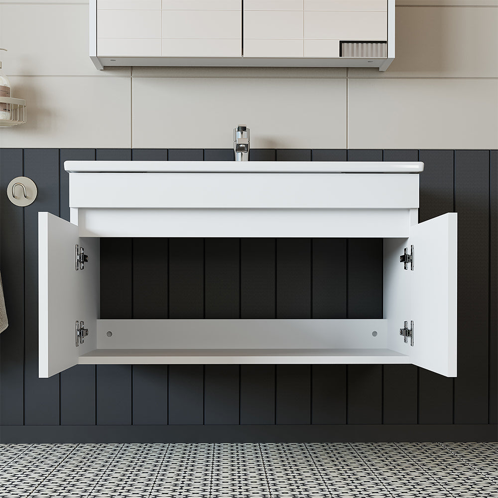 Roomart Atria, Waschbecken mit Unterschrank 85 cm, in 4 Farben, Badezimmermöbel