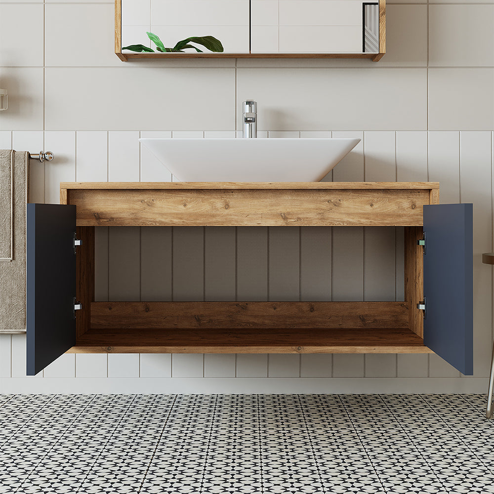 Roomart Atlantic, Waschbecken mit Unterschrank 100 cm, in 5 Farben, Badezimmermöbel