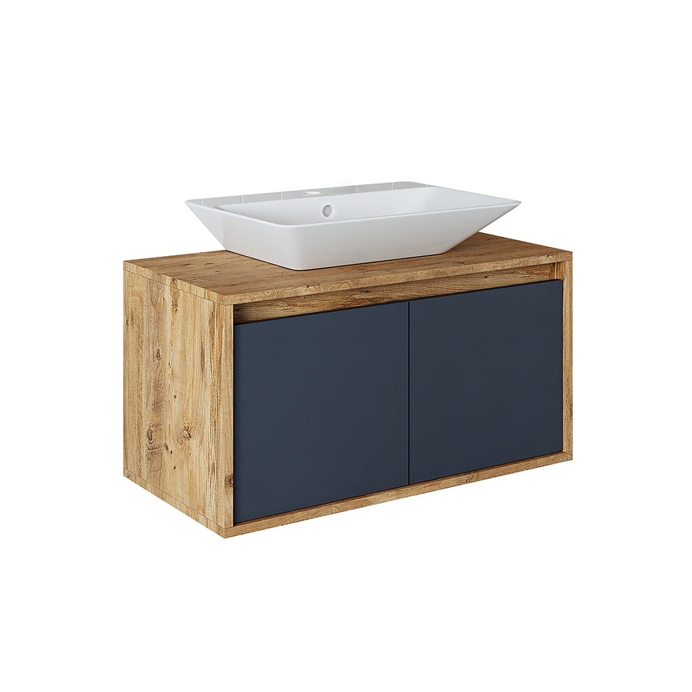 Roomart Waschbecken mit Unterschrank 85 cm • Weiß • Eiche • Weiß-Eiche • Anthrazit Eiche