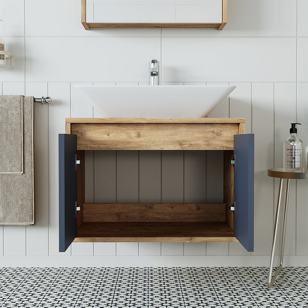 Roomart Waschbecken mit Unterschrank 65 cm in 4 Farben Badezimmermöbel