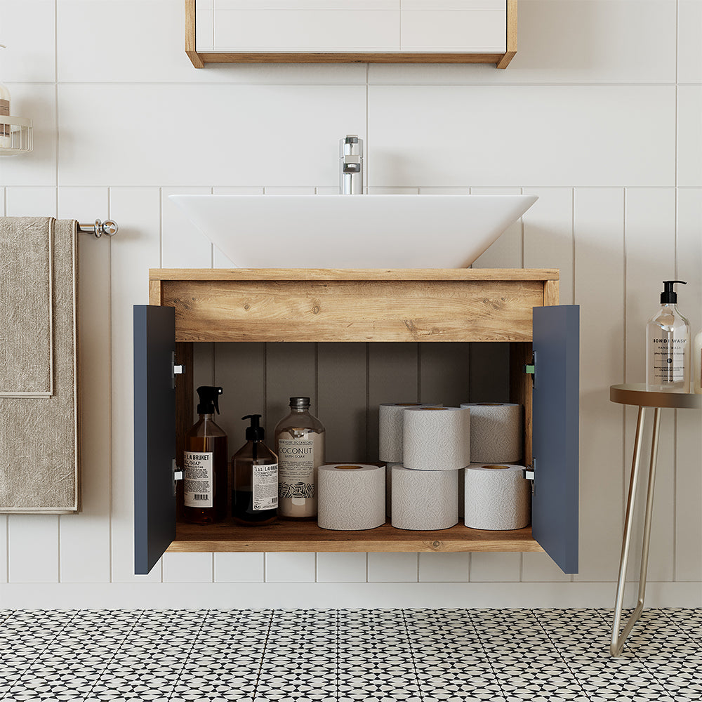 Roomart Waschbecken mit Unterschrank 65 cm in 4 Farben Badezimmermöbel