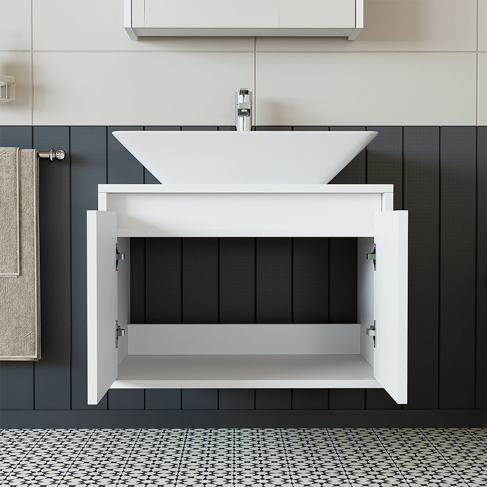 Roomart Waschbecken mit Unterschrank 65 cm in 4 Farben Badezimmermöbel