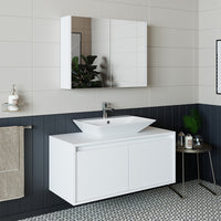 Roomart • Badmöbel Set • ATLANTIC • 3 Teilig • 100 cm Unterschrank mit Keramikwaschbecken • 80 cm Spiegelschrank- badezimmerschrank, waschbecken, badezimmermöbel, badschrank, badezimmer, mit, unterschrank, badmöbel, set, waschtisch, möbel, badezimmermãbel