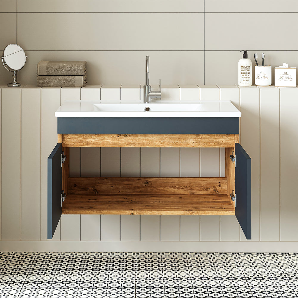 Roomart Atria, Waschbecken mit Unterschrank 85 cm, in 4 Farben, Badezimmermöbel