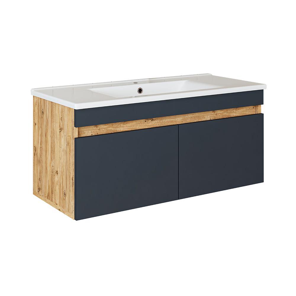 Roomart Atria, Waschbecken mit Unterschrank 100 cm, in 4 Farben, Badezimmermöbel