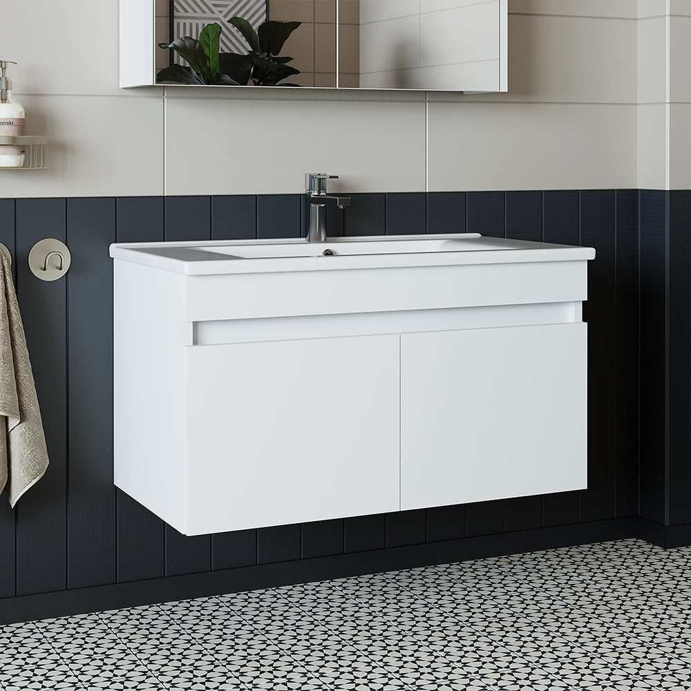 Roomart Atria, Waschbecken mit Unterschrank 85 cm, in 4 Farben, Badezimmermöbel