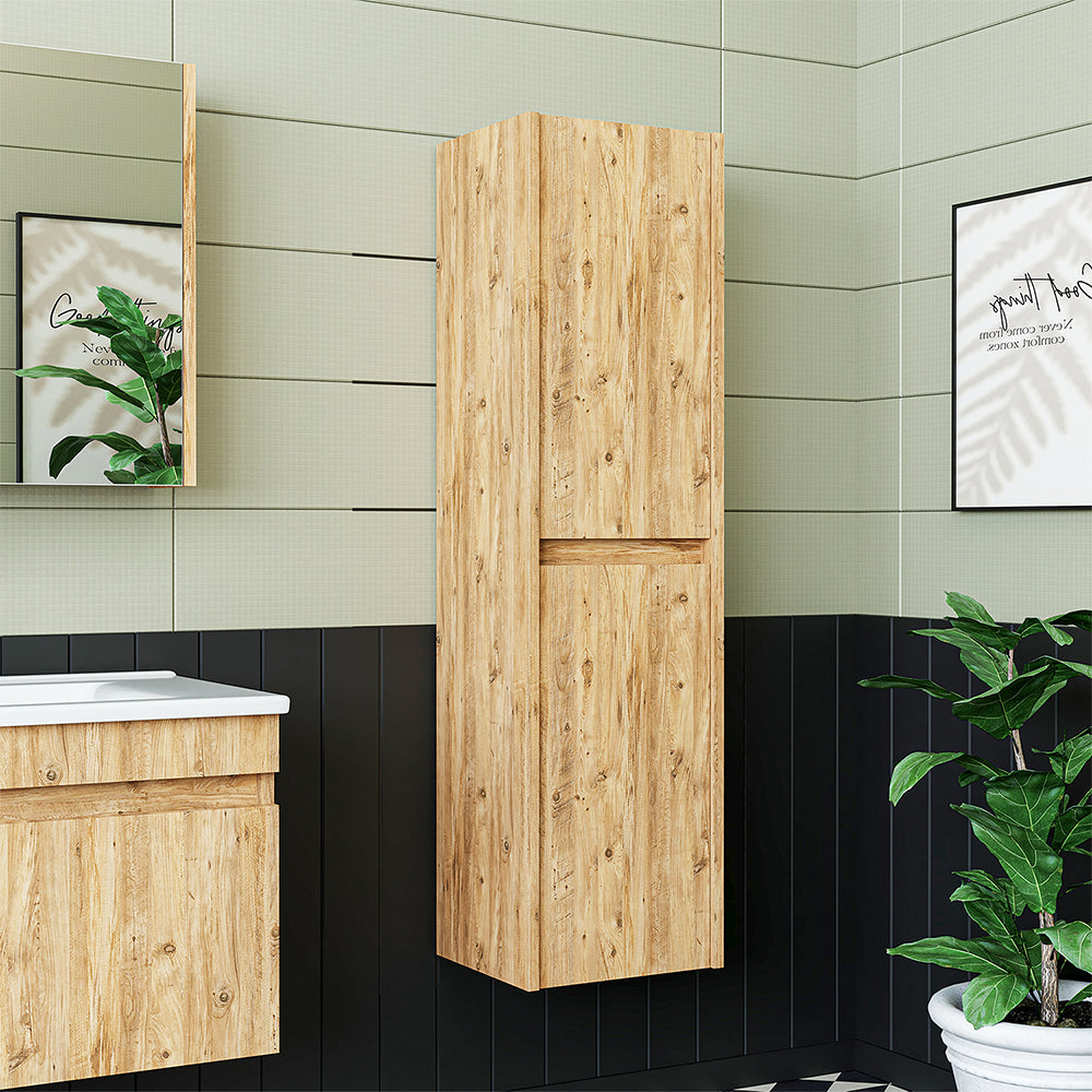 Roomart, mobile bagno, mobile alto, larghezza 35 cm, mensola bagno, in 3 colori