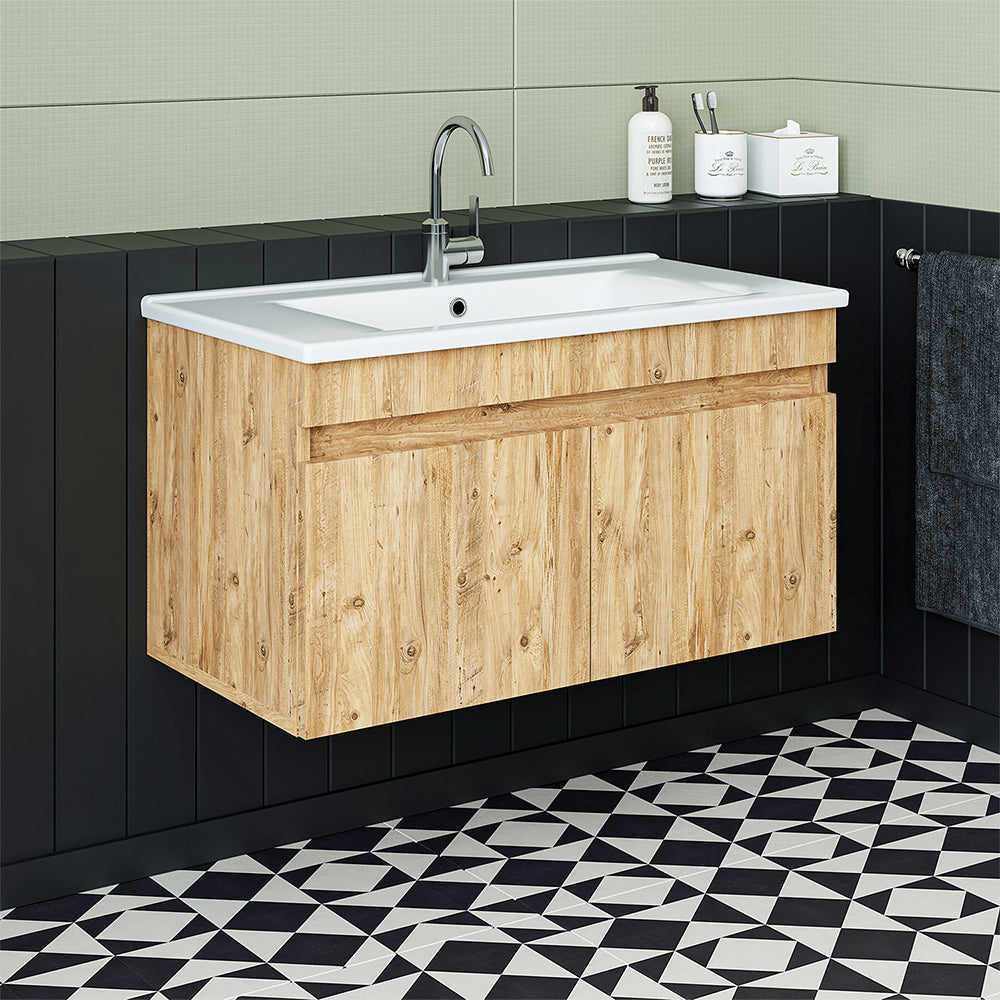 Roomart Atria, Waschbecken mit Unterschrank 85 cm, in 4 Farben, Badezimmermöbel