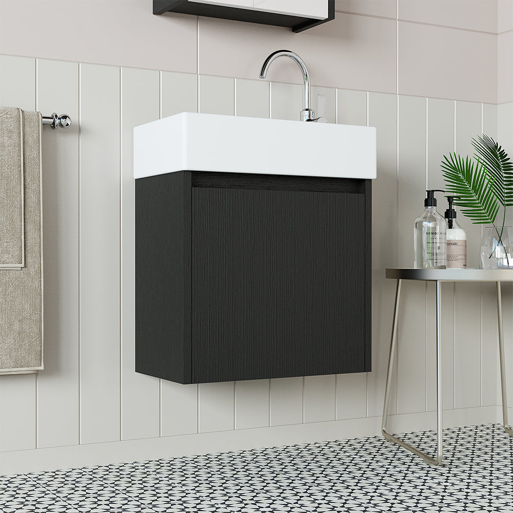 Badmöbelset • 50cm • Unterschrank mit Waschbecken • Badezimmer Möbel • Gäste WC
