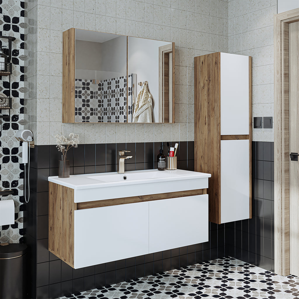 bathroom, set, washbasin, with, vanity unit, bathroom, cabinet, wide, mirror cabinet, bathroom furniture, washbasin, for, bathroom cabinet, tall cabinet, vanity unit, white, lighting, bathroom cabinet, shelf, bathroom furniture, furniture
