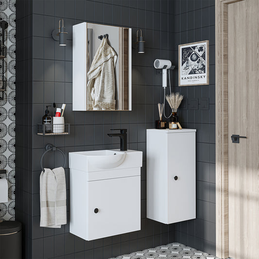 Badmöbelset • PUNTO • Unterschrank mit Waschbecken • Badezimmer Möbel • Gäste WC - badezimmerschrank, waschbecken, badezimmermöbel, badschrank, badezimmer, mit, unterschrank, badmöbel, set, waschtisch, möbel, badezimmermãbel, bad, badezimmerschränke, schm