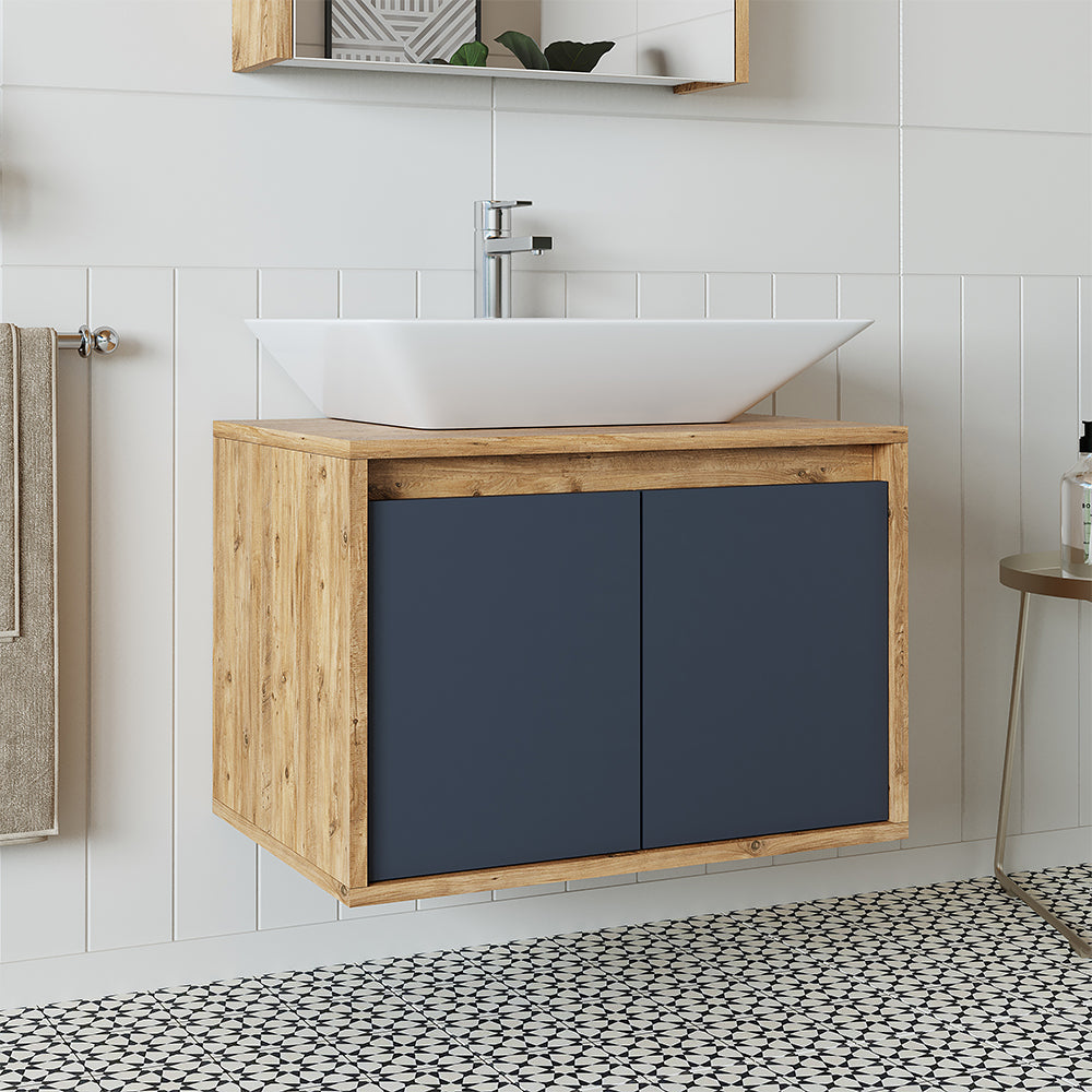Roomart Waschbecken mit Unterschrank 65 cm in 4 Farben Badezimmermöbel