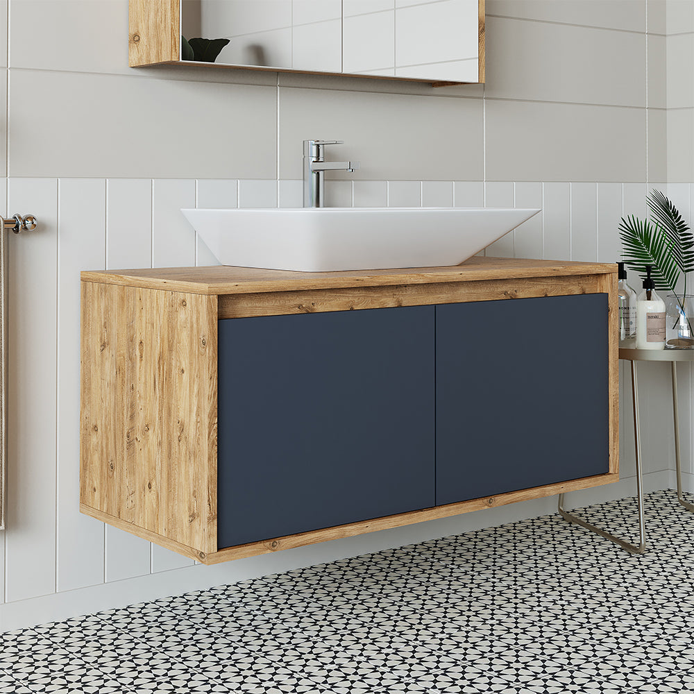 Roomart Atlantic, Waschbecken mit Unterschrank 100 cm, in 5 Farben, Badezimmermöbel