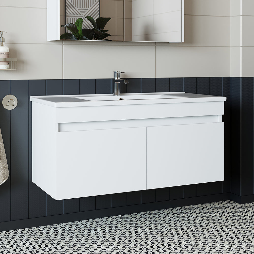 Roomart Atria, Waschbecken mit Unterschrank 100 cm, in 4 Farben, Badezimmermöbel