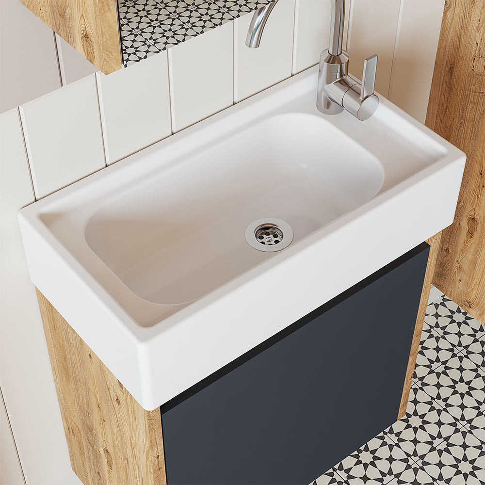 Badmöbelset • 50cm • Unterschrank mit Waschbecken • Badezimmer Möbel • Gäste WC