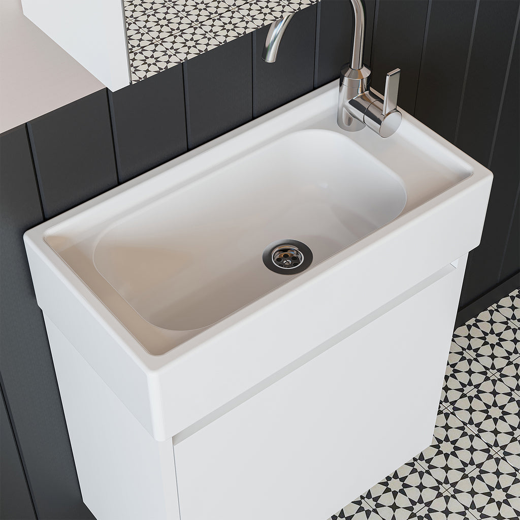 Roomart, MINI vanity unit with washbasin 50cm guest toilet bathroom furniture in 5 colors - and, mirror cabinet, cheap, sets, furniture, without, siphon, ceramic, bathroom furniture set, bathroom furniture sets, country style, washbasin, washbasin, bathroom cabinet, countertop basin