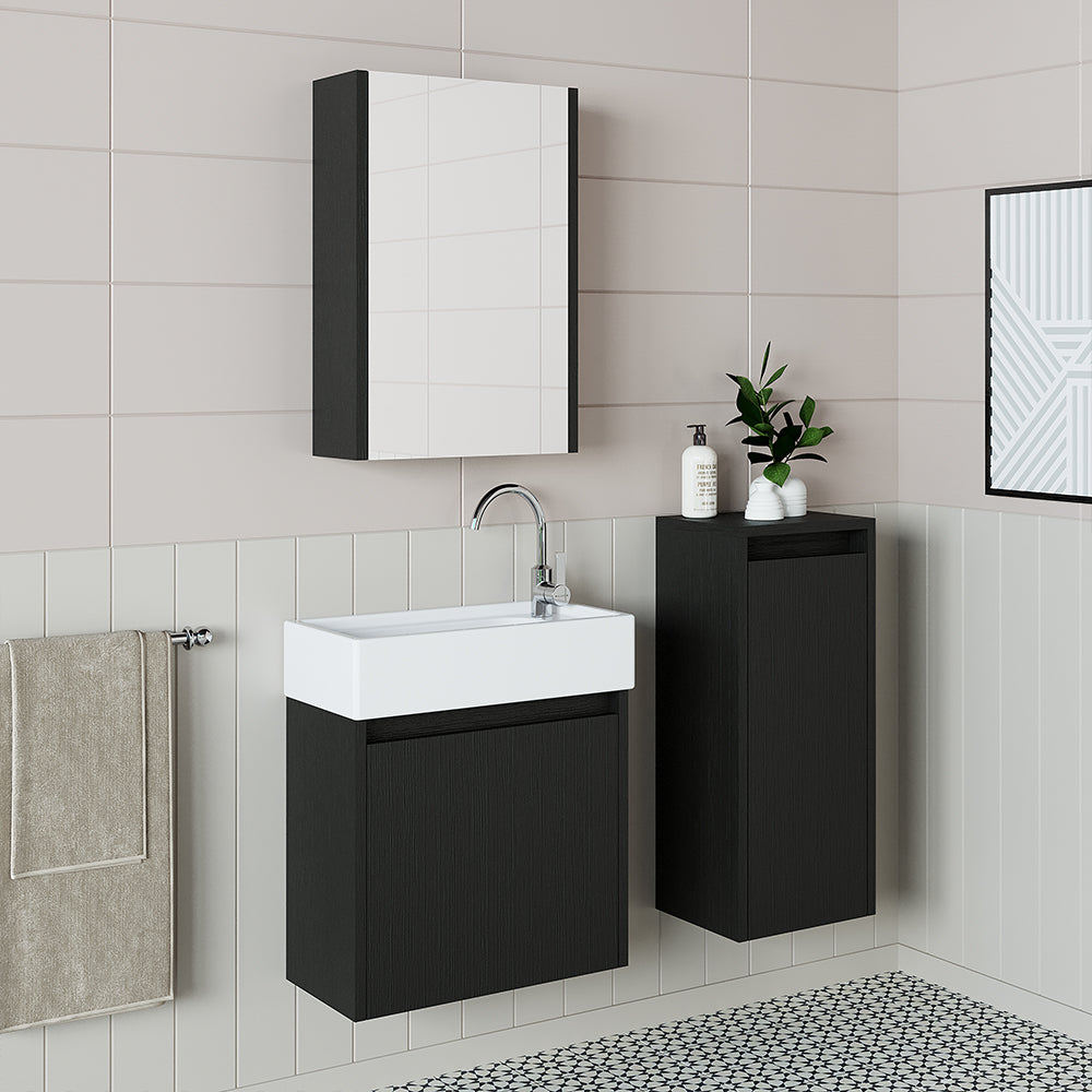 Badmöbelset • 50cm • Unterschrank mit Waschbecken • Badezimmer Möbel • Gäste WC