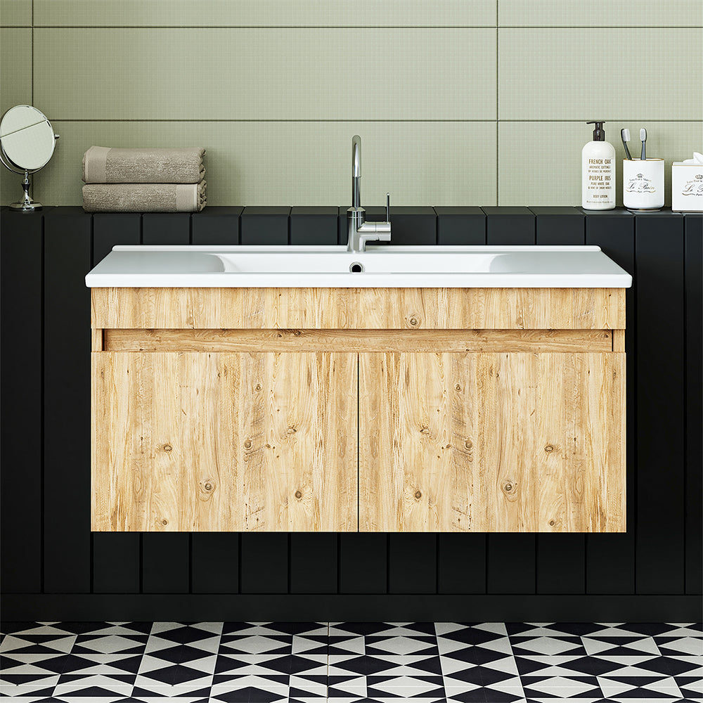Roomart Atria, Waschbecken mit Unterschrank 100 cm, in 4 Farben, Badezimmermöbel