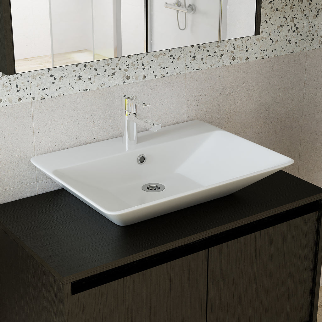 Roomart bathroom furniture set ATLANTIC 4-piece 85 cm in 5 colors vanity unit with ceramic washbasin - mirror cabinet - tall cabinet - bathroom cabinet, washbasin, bathroom furniture, bathroom cabinet, bathroom, with, vanity unit, bathroom furniture, set, washbasin, furniture, bathroom