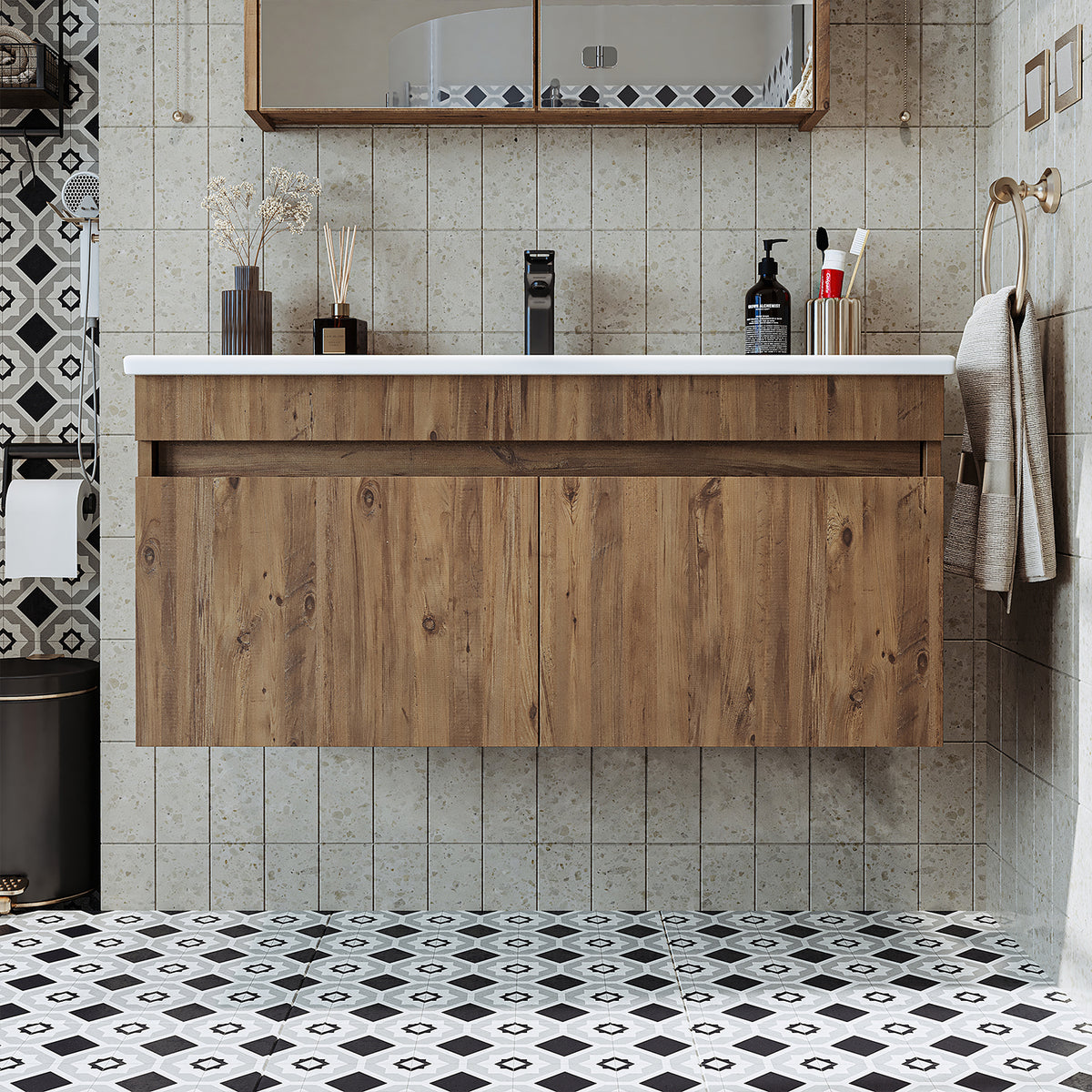 bagno, set, lavabo, con, mobiletto, bagno, mobile, largo, mobile a specchio, mobili da bagno, lavabo, per, mobile da bagno, mobile alto, mobiletto, bianco, illuminazione, mobile da bagno, scaffale, mobili da bagno, mobili