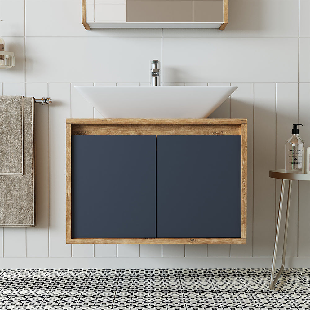 Roomart Waschbecken mit Unterschrank 65 cm in 4 Farben Badezimmermöbel