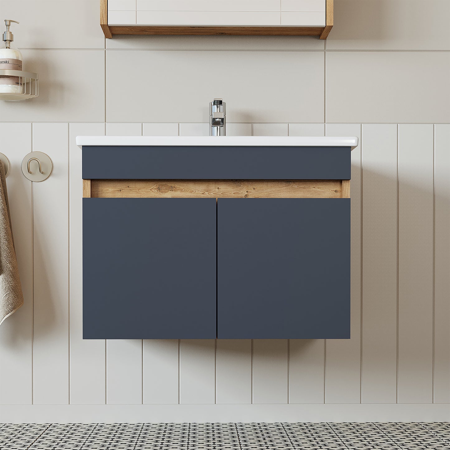 Roomart Atria, Waschbecken mit Unterschrank 65 cm, in 4 Farben, Badezimmermöbel