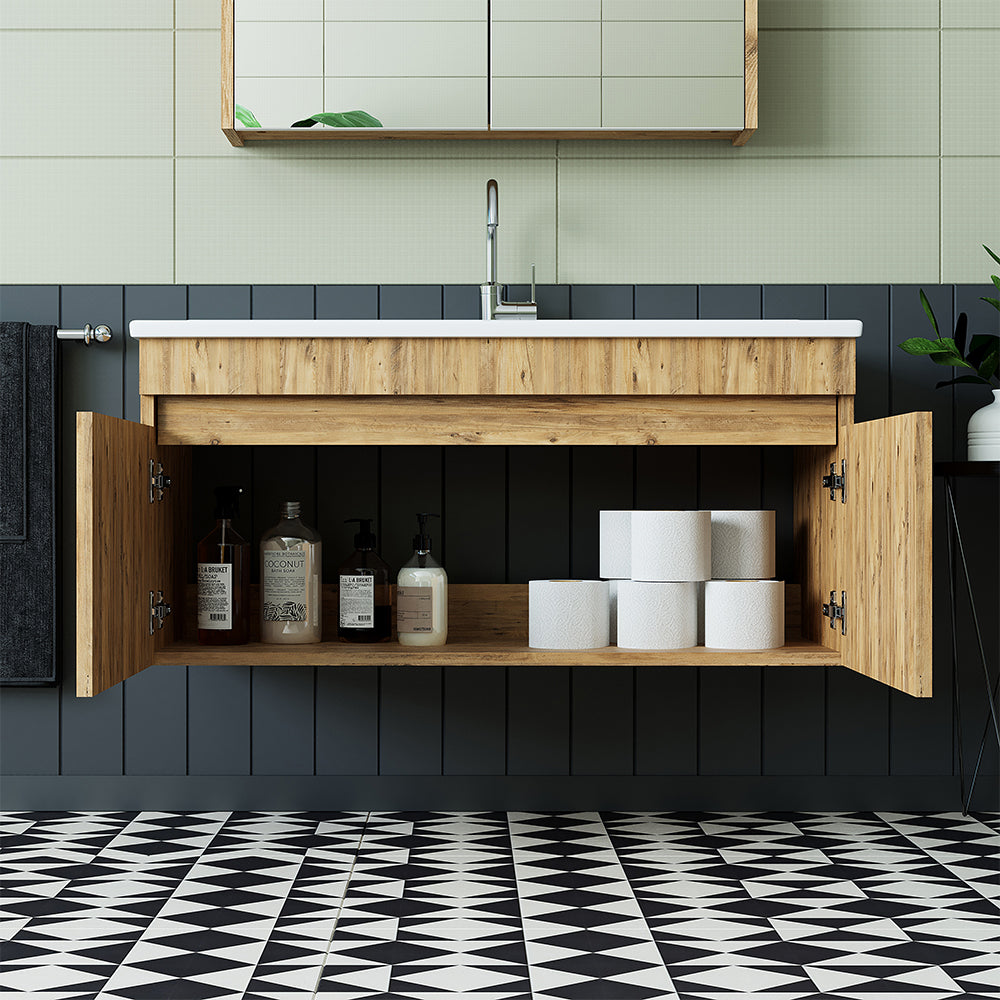Roomart Atria, Waschbecken mit Unterschrank 100 cm, in 4 Farben, Badezimmermöbel