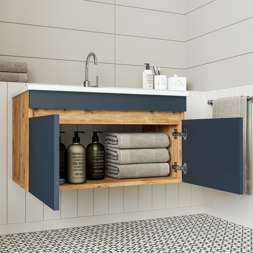Roomart Atria, Waschbecken mit Unterschrank 85 cm, in 4 Farben, Badezimmermöbel