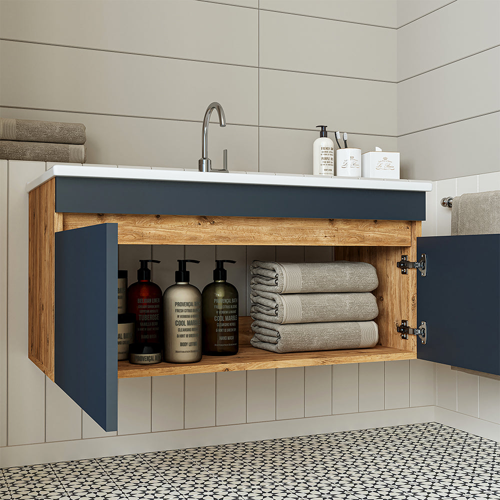 Roomart Atria, Waschbecken mit Unterschrank 100 cm, in 4 Farben, Badezimmermöbel
