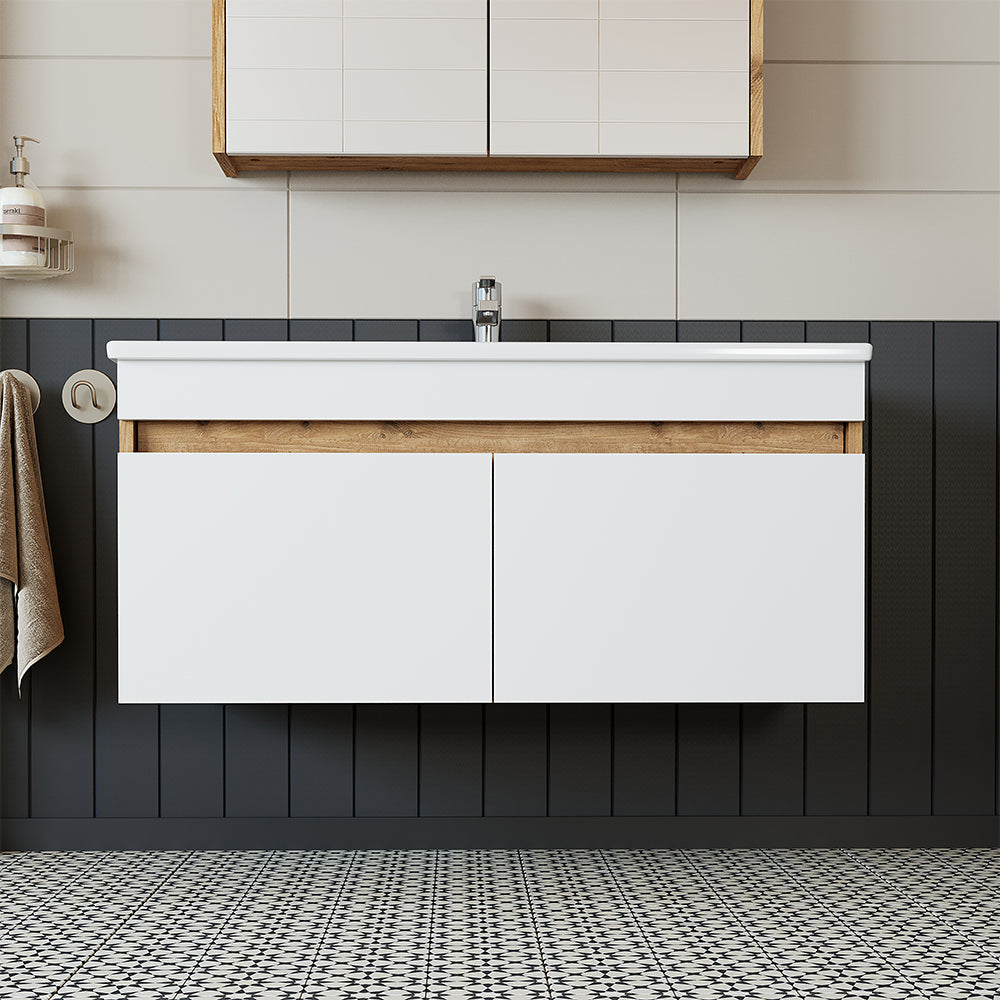 Roomart Atria, Waschbecken mit Unterschrank 100 cm, in 4 Farben, Badezimmermöbel
