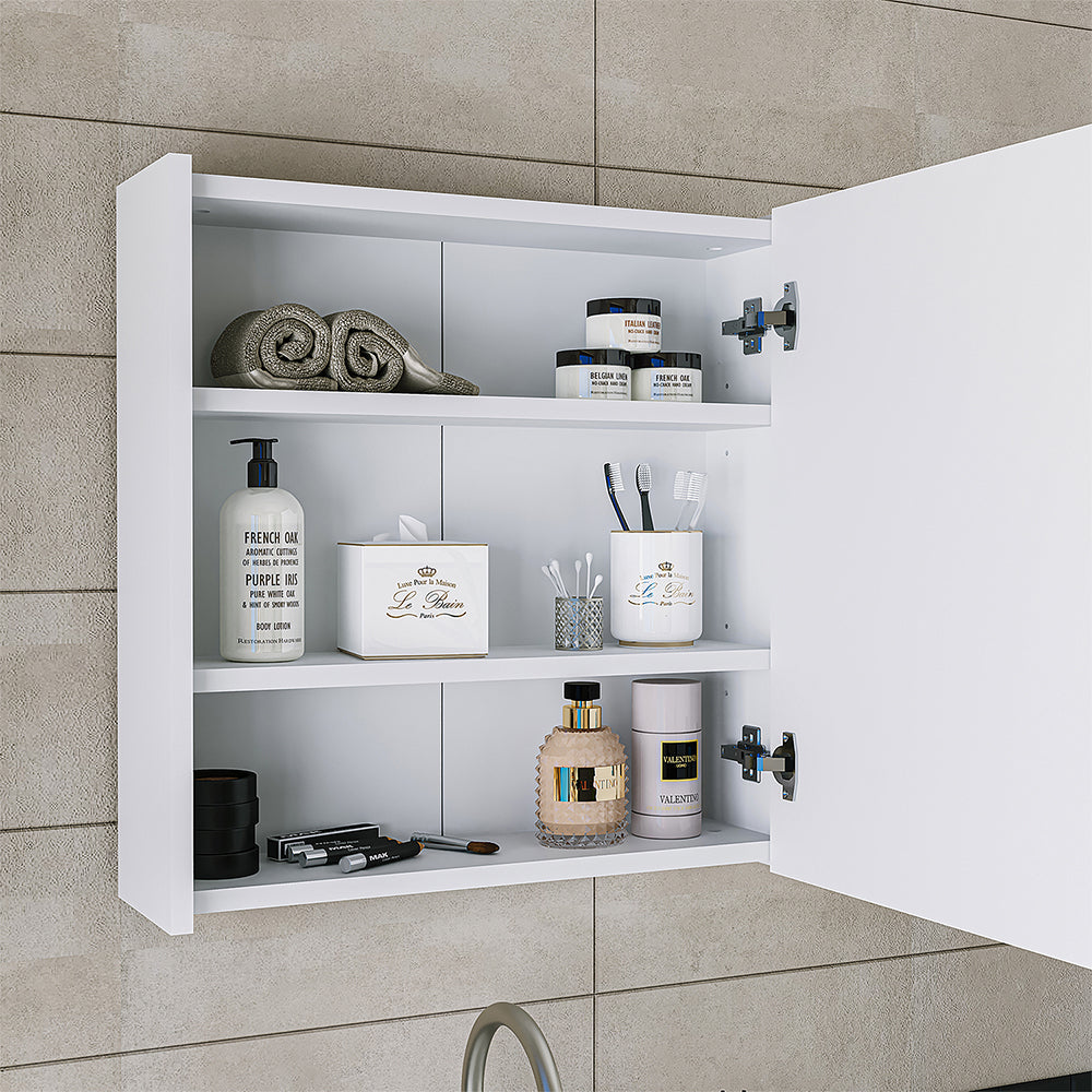 Roomart Badmöbel Set ATRIA 3 Teilig, in 4 Farben, 65 cm Unterschrank mit Keramikwaschbecken • Spiegelschrank