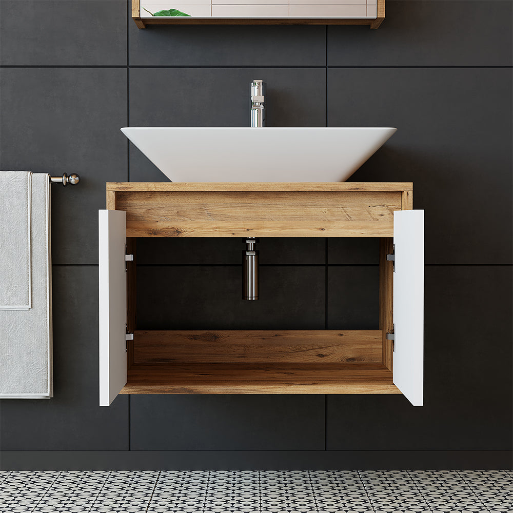 Roomart Waschbecken mit Unterschrank 65 cm in 4 Farben Badezimmermöbel