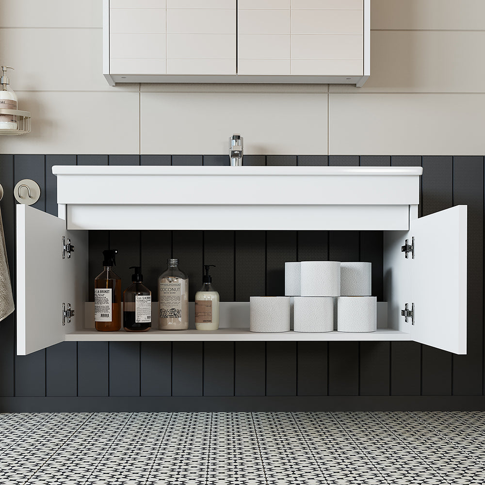 Roomart Atria, Waschbecken mit Unterschrank 100 cm, in 4 Farben, Badezimmermöbel