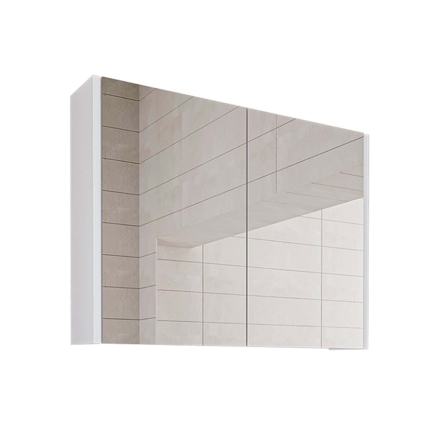 Roomart, Badezimmer Spiegelschrank, 80 cm, 60 cm, Badezimmermöbel, in Weiss & Eiche Farben - badezimmerschrank, waschbecken, badezimmermöbel, badschrank, badezimmer, mit, unterschrank, badmöbel, set, waschtisch, möbel, badezimmermãbel, bad, badezimmerschr