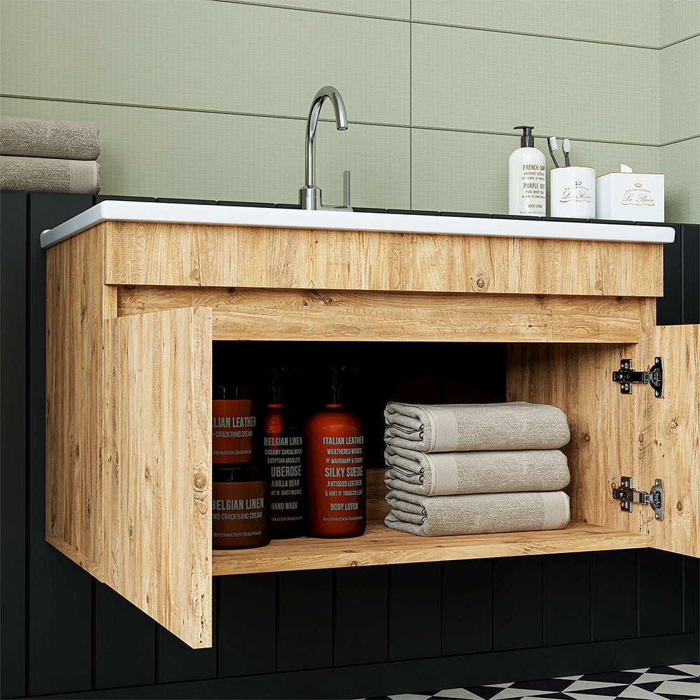 Roomart Atria, Waschbecken mit Unterschrank 85 cm, in 4 Farben, Badezimmermöbel
