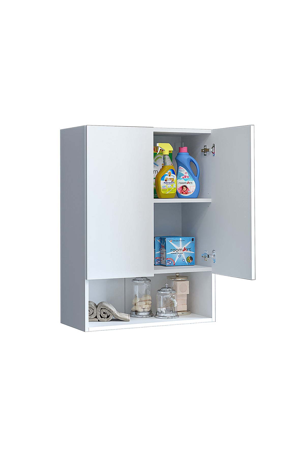 Roomart, Badezimmer Waschmaschinenschrank Atlantic, Waschmaschinenüberbau, Badregal, BHT: 70 x 191 x 70 cm, in Weiß - badezimmerschrank, waschbecken, badezimmermöbel, badschrank, badezimmer, mit, unterschrank, badmöbel, set, waschtisch, möbel, badezimmerm