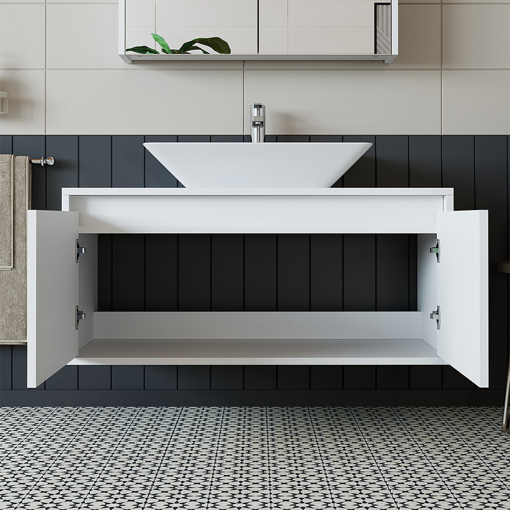Roomart Atlantic, Waschbecken mit Unterschrank 100 cm, in 5 Farben, Badezimmermöbel