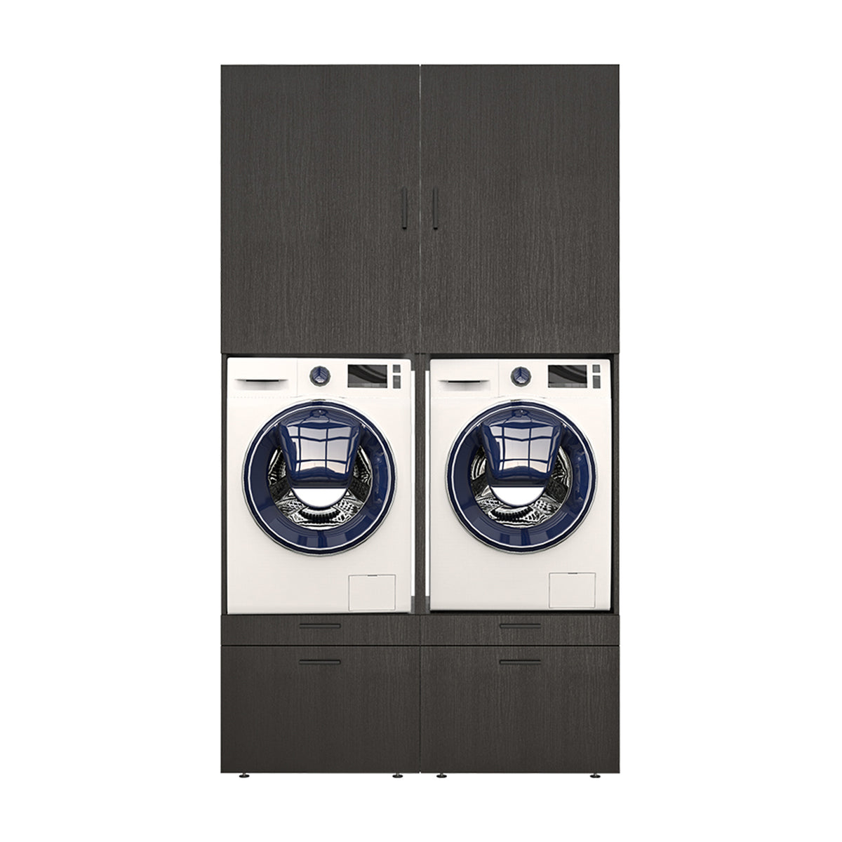 Roomart Waschmaschinenschrank SERIE 2, 134 cm, Doppelschrank mit Ausziehbrettern, in 3 Farben