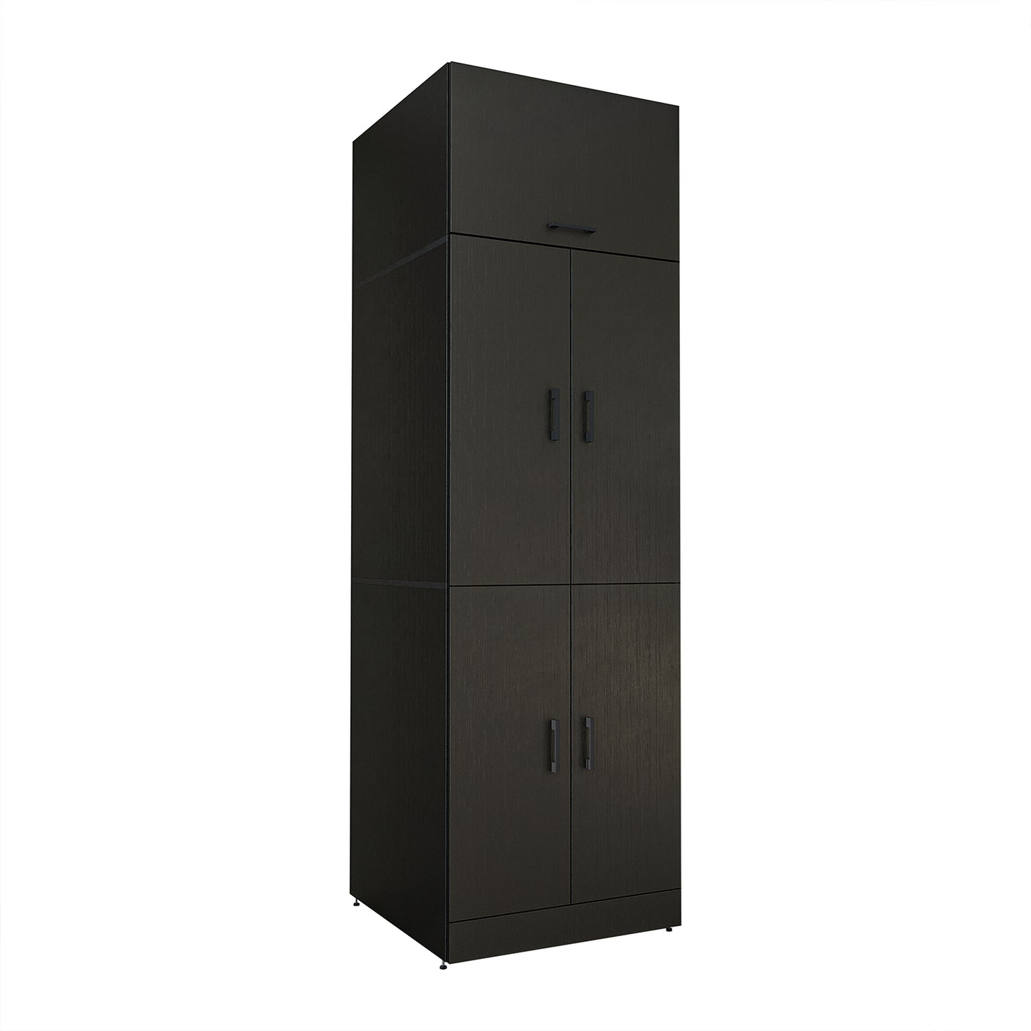 Roomart Waschmaschinenschrank SERIE DORA-I- Waschmaschinen- & Trocknerschrank mit Türen & Ausziehbrett – Waschküchenschrank für Waschmaschine & Trockner – in 5 Farben • Weiß • Weiß-Eiche • Anthrazit-Eiche • Eiche • Schwarz-Eiche