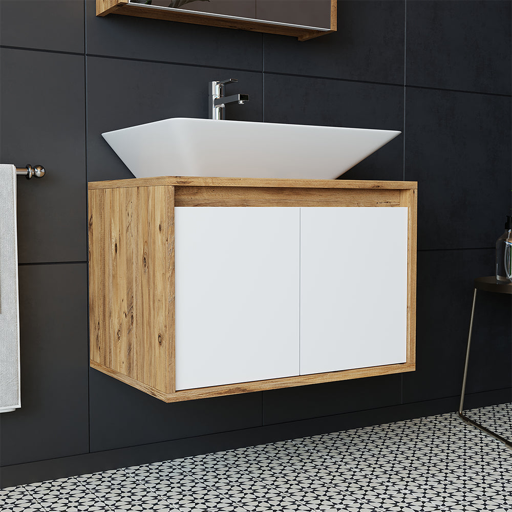 Roomart Waschbecken mit Unterschrank 65 cm in 4 Farben Badezimmermöbel