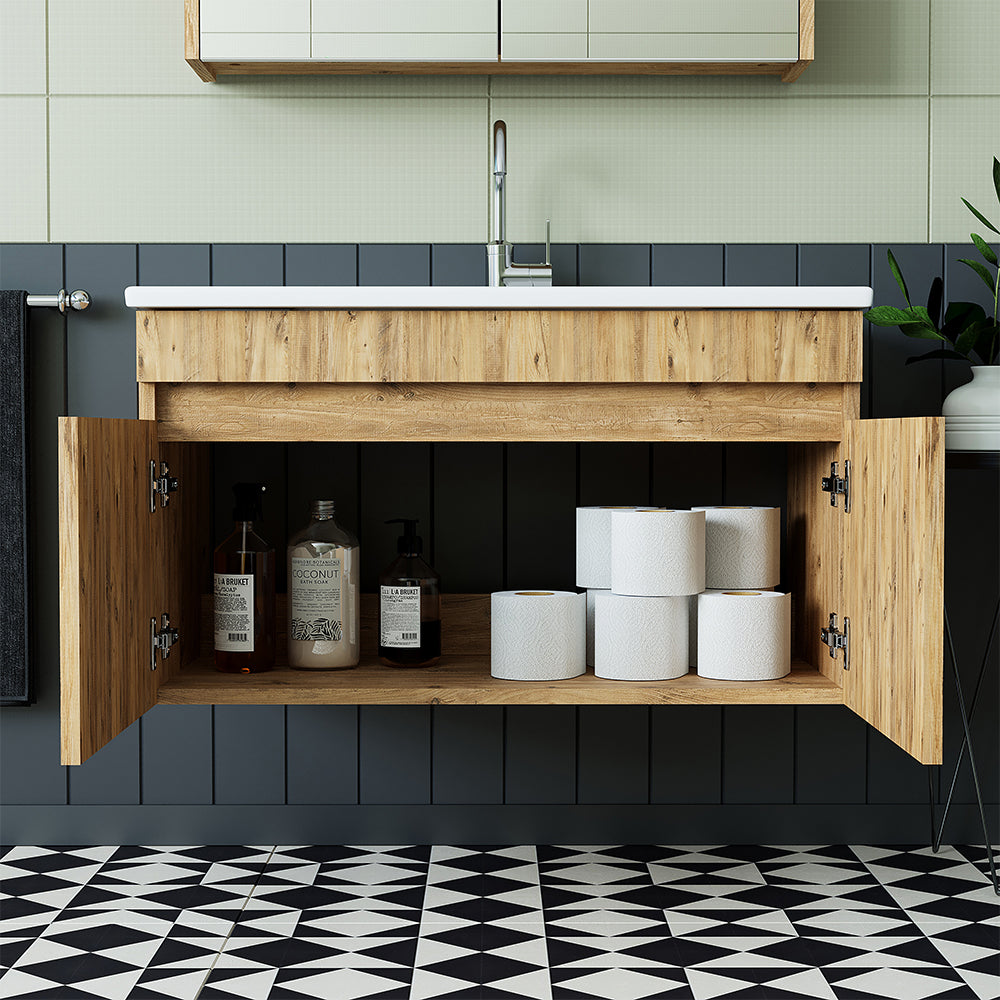 Roomart Atria, Waschbecken mit Unterschrank 85 cm, in 4 Farben, Badezimmermöbel