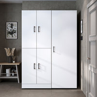 Roomart washing machine cabinet " DORA SET" for dryer & washing machine, 130 cm wide, in 4 colors, with doors & pull-out shelf - white - white oak - anthracite oak - oak - washing machine cabinet, washing machine shelf, washing tower, cabinet, white, washing machine