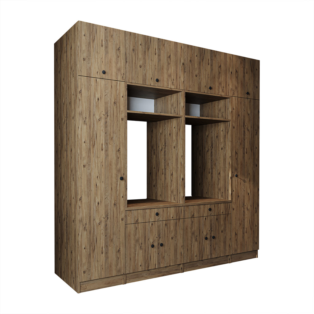 View details for Roomart Washing machine cabinet & wall unit for laundry room and utility room - 224 cm wide - with practical pull-out shelf - available in white, oak or black oak Roomart Washing machine cabinet & wall unit for laundry room and utility room - 224 cm wide - with practical pull-out shelf - available in white, oak or black oak