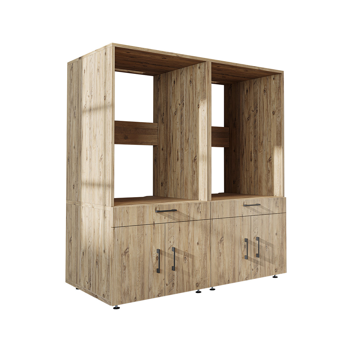 Roomart Waschmaschinenschrank SERIE 3, 134 cm, Doppelschrank mit Ausziehbrett, in 3 Farben