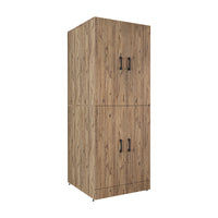 Roomart washing machine cabinet " DORA " for dryer & washing machine, in 4 colors, with doors & pull-out shelf - white - white oak - anthracite oak - oak - washing machine cabinet, washing machine shelf, washing tower, cabinet, white, washing machines, base cabinet,