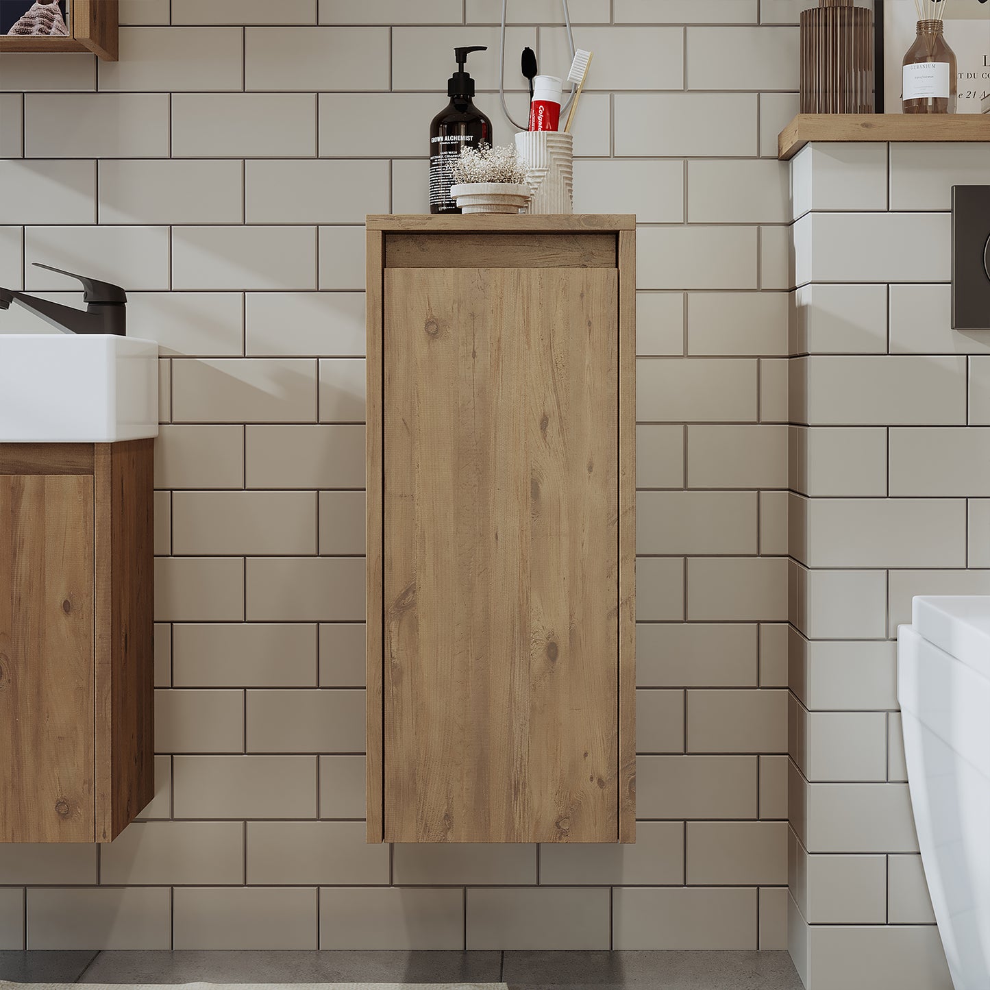 Badmöbelset • PUNTO • Unterschrank mit Waschbecken • Badezimmer Möbel • Gäste WC