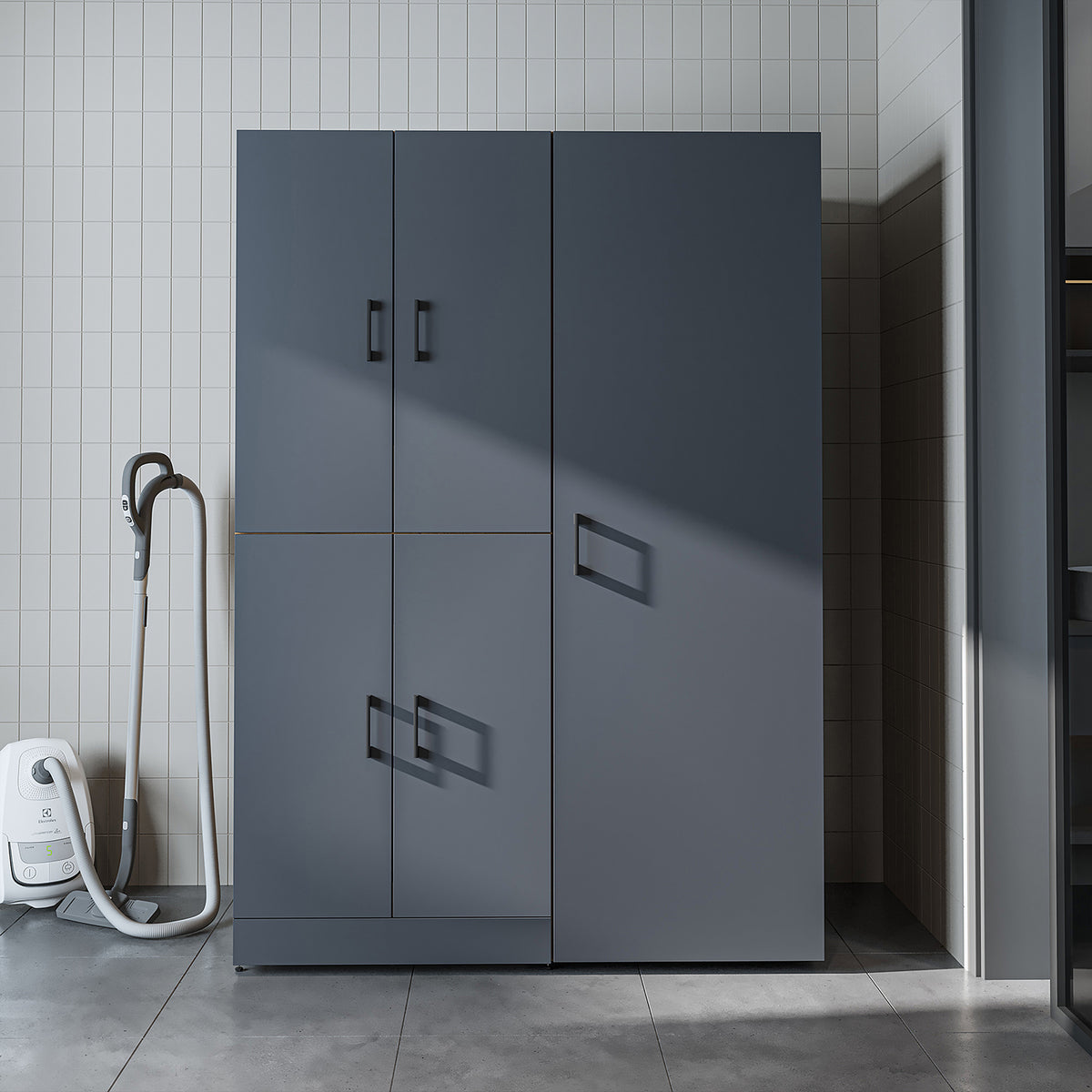Roomart Waschmaschinenschrank DORA-II, 130 cm, für Waschmaschine und Trockner, in 5 Farben