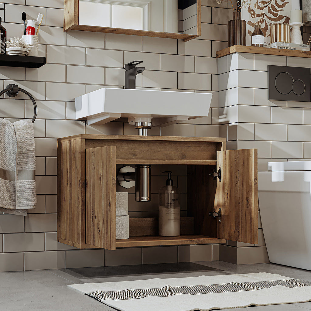 Roomart bathroom furniture set MELONA 3-piece, in 4 colors, 65cm vanity unit - mirror cabinet - tall cabinet- bathroom furniture, set, drain, washbasin, bathroom, furniture, bathroom furniture, bathroom, washbasin vanity unit, cm, wide, modern, washbasin, deep, with, vanity unit