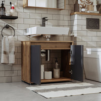 Roomart bathroom vanity unit HBD:55x65x35 cm - white - oak - white-oak - anthracite oak